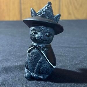 Black‎ gothic witchy cat figurine NEW